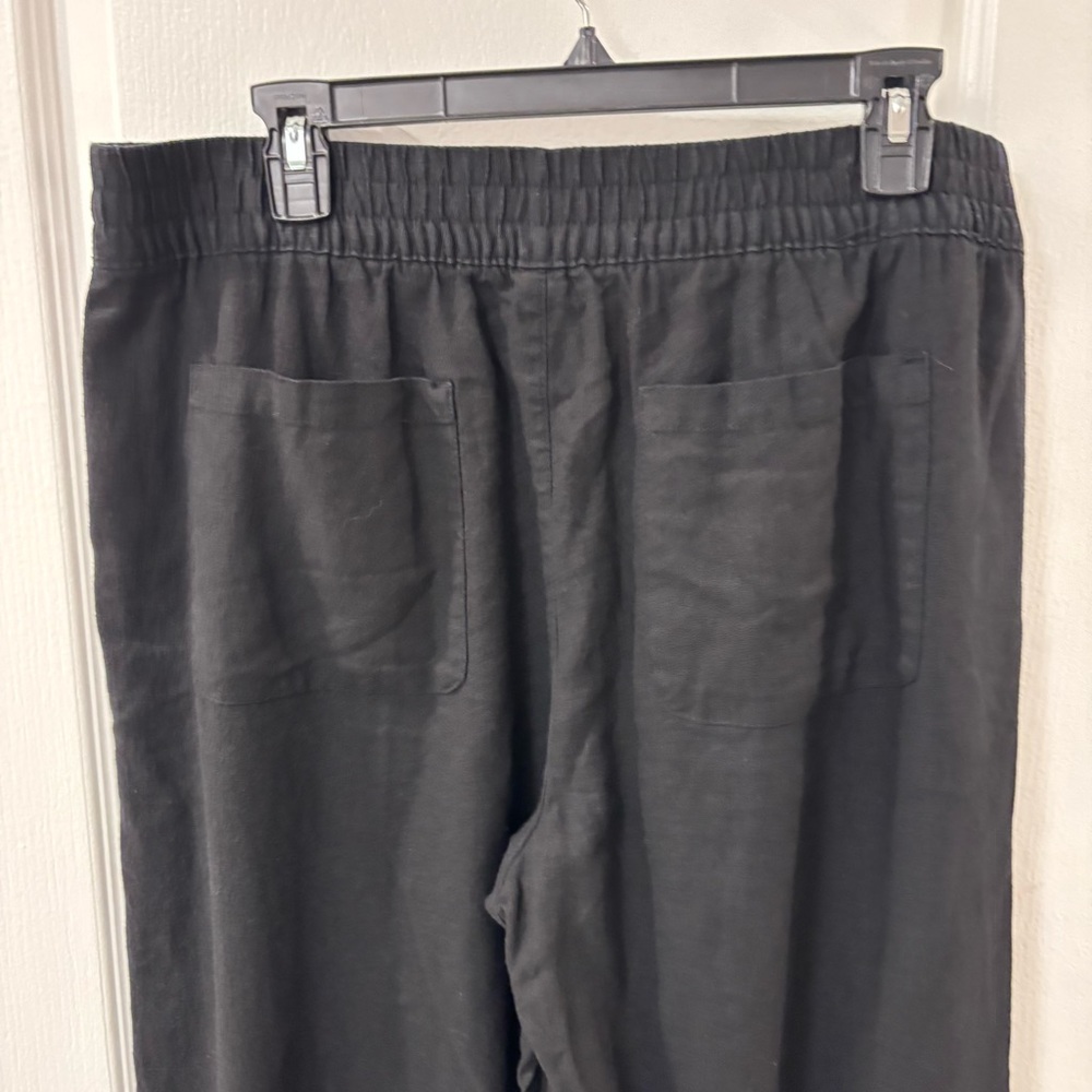 Old Navy Tall Linen Wide Leg Pants Black size Large Tall - Picture 8 of 16